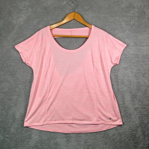 Xersion Tops - Xersion Short Sleeve Cut Out Back Active Tee Blouse Top Pink Plus Size XXL Women